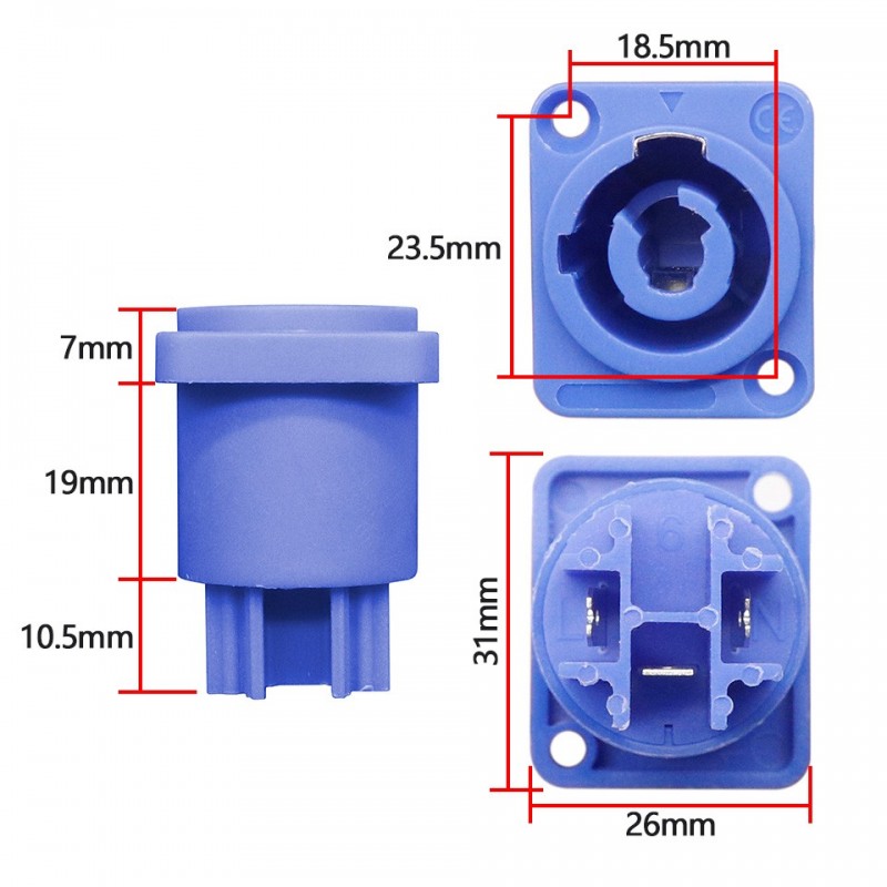 Powercon Chassis Mount