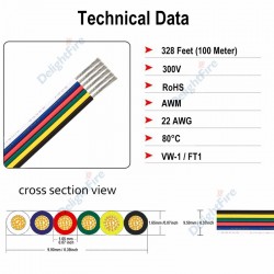 6 core Flat LED Cable