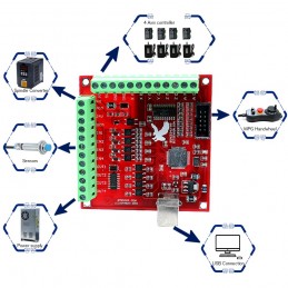 CNC Controller MACH3 system 4 axis USB motion card 100Khz Driver Board