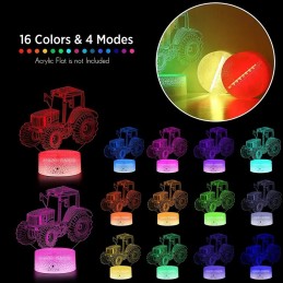 7-Color LED Night Light Base with Remote Control