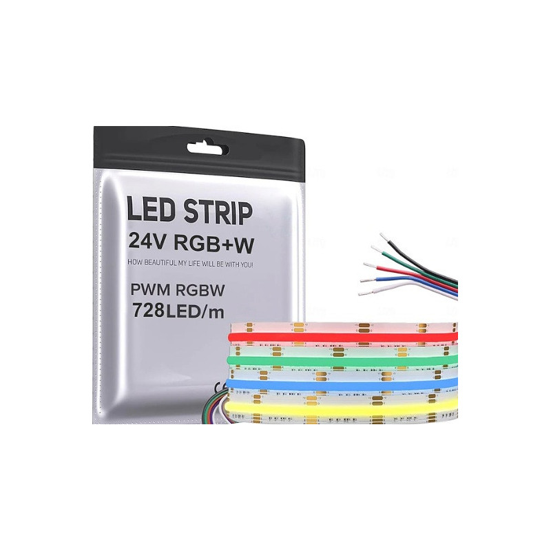 Adressable WS2814 RGBW(3000K)  COB 24V High Brightness 1m 764 LED/m